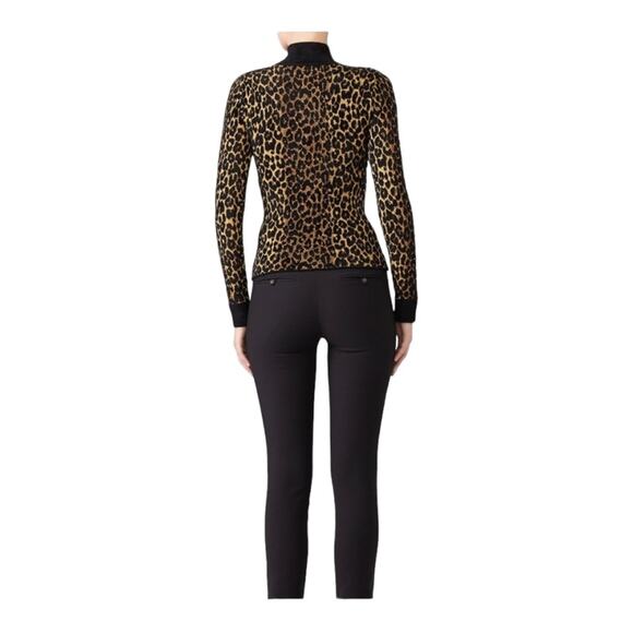 Ronny Kobo Dahlia Leopard Animal Turtleneck Pullover Sweater X-Small - Picture 11 of 12